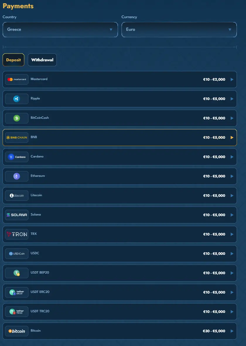 casea casino payments